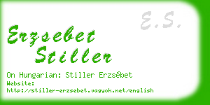 erzsebet stiller business card