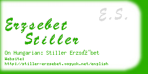 erzsebet stiller business card